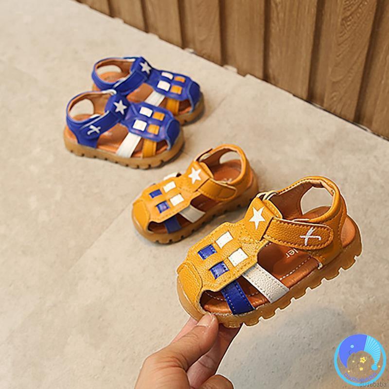 Giày Sandal Đế Mềm Chống Trượt Cho Bé Trai 0-2 Tuổi