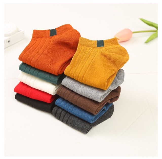 Tất vớ nữ ngắn Vintage nhiều màu