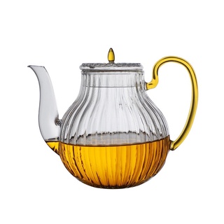 Ấm trà thuỷ tinh700 dáng quả bí