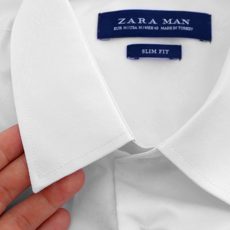 [SALE KHỦNG] SƠ MI Z.RA CÔNG SỞ NAM COTTON HOẠ TIẾT CHÌM HAI MÀU ĐEN TRẮNG BASIC | BigBuy360 - bigbuy360.vn