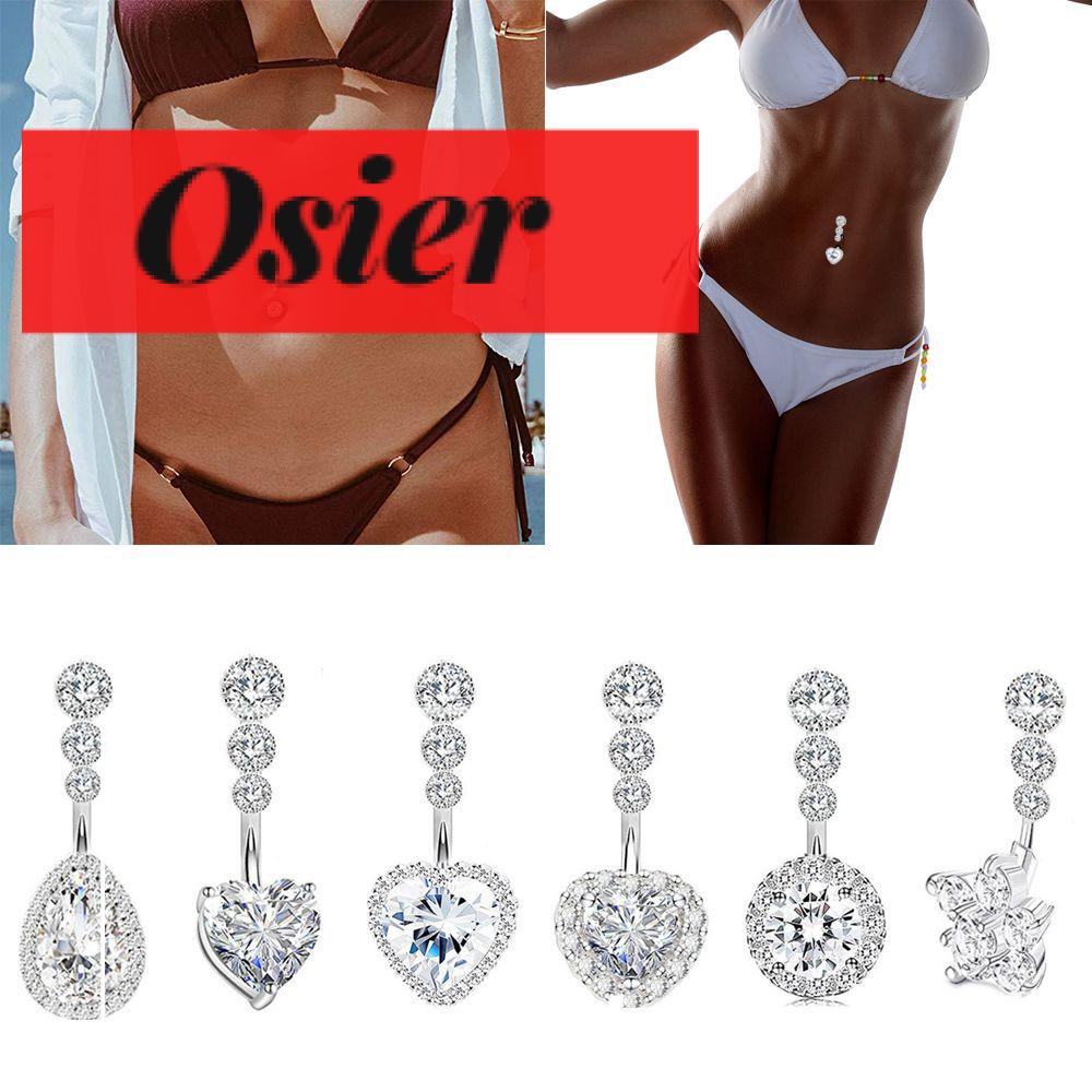 Khuyên Xỏ Rốn Thời Trang Cá Tính|Khuyên Xỏ Rốn Bằng Thép Đính Đá Zircon Trong Suốt Thời Trang Cho Nữ