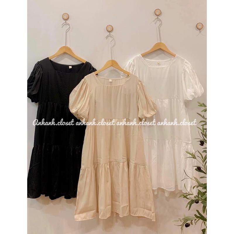 Váy baby doll đũi lụa