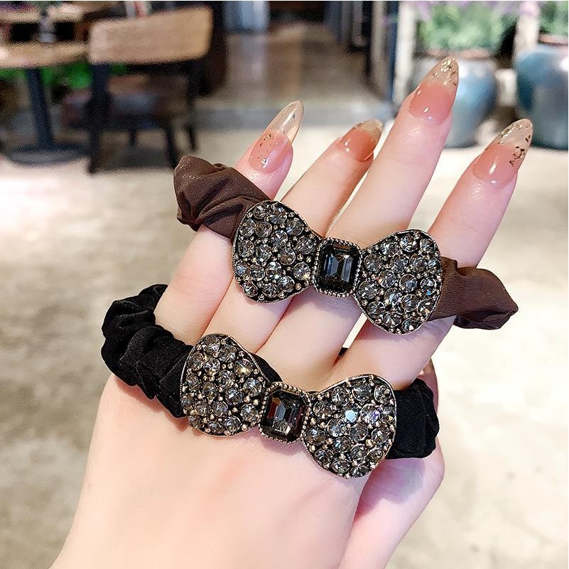 Cột tóc nơ đính hạt xoàn