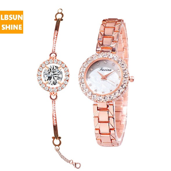 Đồng hồ nữ Jasina chính hãng mặt đá viền kim cương phủ Saphiar TẶNG KÈM LẮC TAY | BigBuy360 - bigbuy360.vn