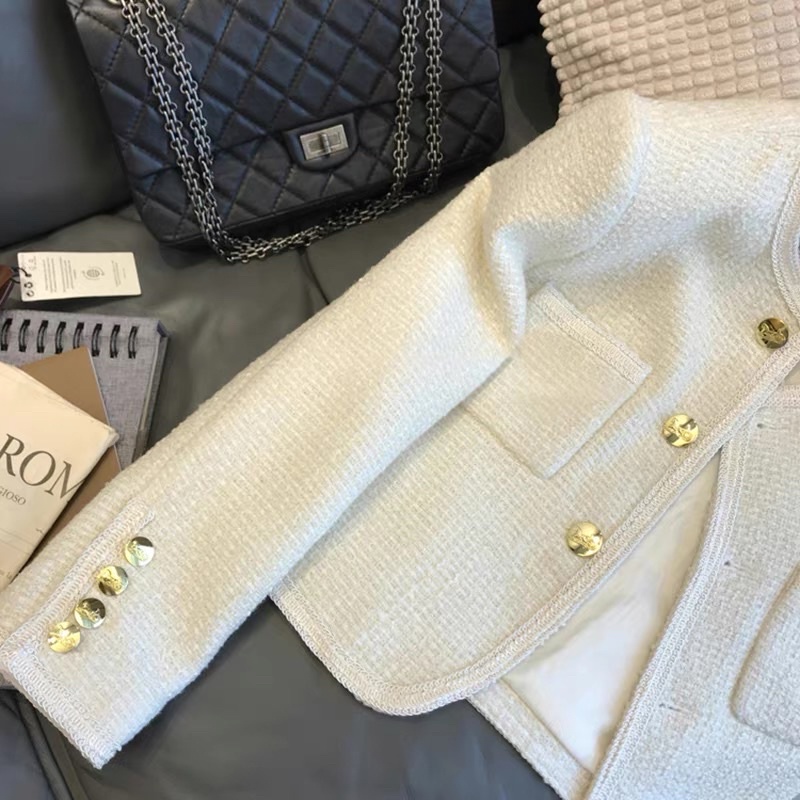 [Hàng Có Sẵn] Áo Khoác Dạ Tweed Dáng Ngắn Nữ Mùa Đông Thời Trang Hàn Quốc Chali AD004 | BigBuy360 - bigbuy360.vn