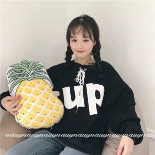 Áo sweater đan dây cách điệu supreme