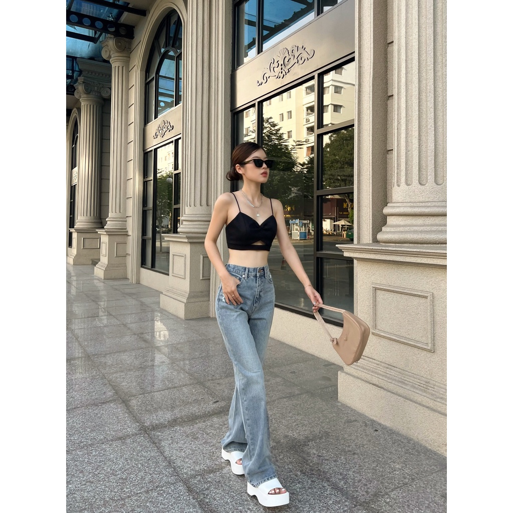 [Mã BMBAULT100 giảm đến 100K đơn 499K] Áo Croptop Jessi 2 dây 2ND DATE TOP050B