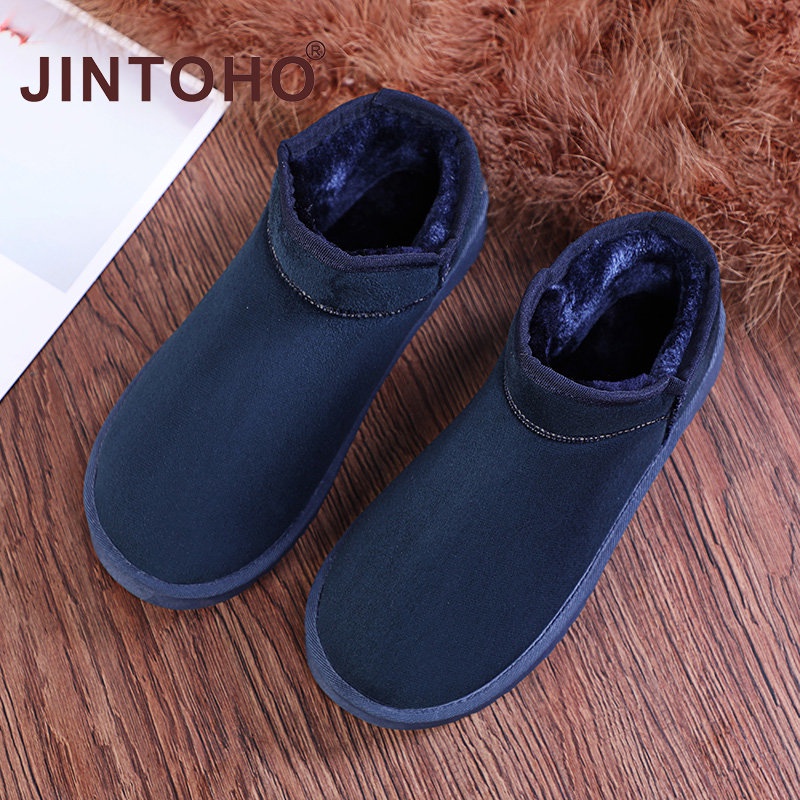 Giày Lười Chống Trượt Phối Lông Ấm Áp Cho Nam Và Nữ Size 35-46