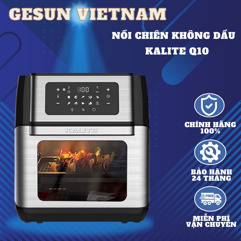 Nồi chiên không dầu KALITE Q10 - Lò nướng mini thông minh, sang trọng văn minh , Bảo hành 12 tháng chính hãng 5.0