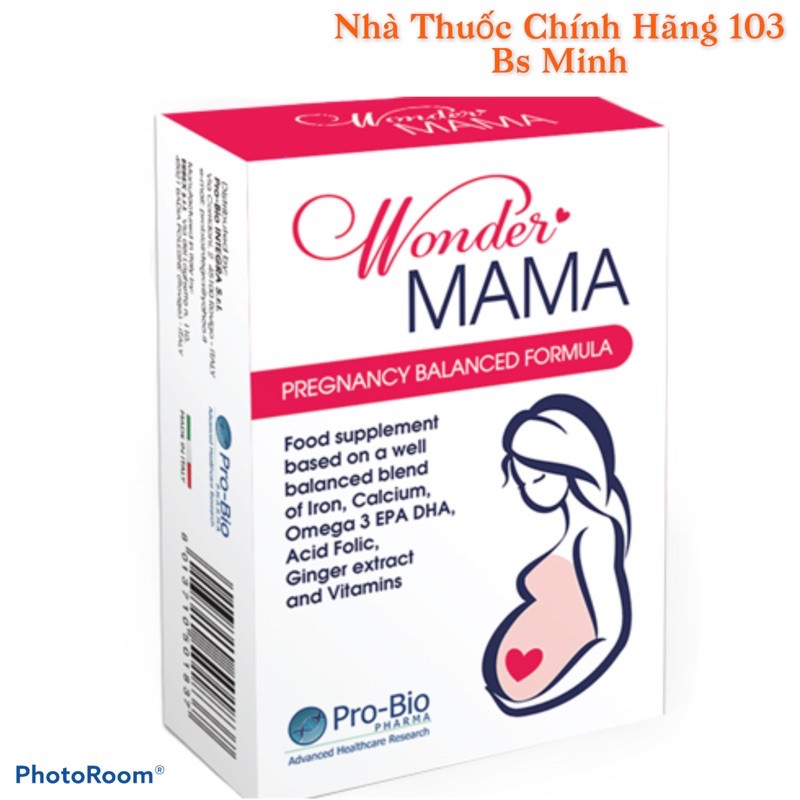 Vitamin tổng hợp cho bà bầu WONDER MAMA Từ Ý - Hộp 30 viên