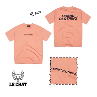 Áo thun phản quang logo lechat màu hồng