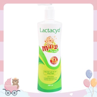 Sữa Tắm Gội Lactacyd Milky dành cho trẻ sơ sinh , ngăn ngừa rôm sẩy hiệu quả nhất