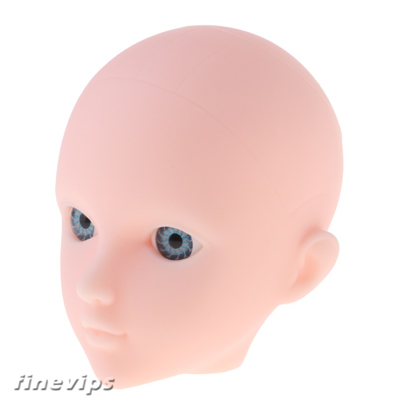 1/6 Girl Doll Head with Blue Eyes for BJD XinYi Doll Body Parts Custom Accs