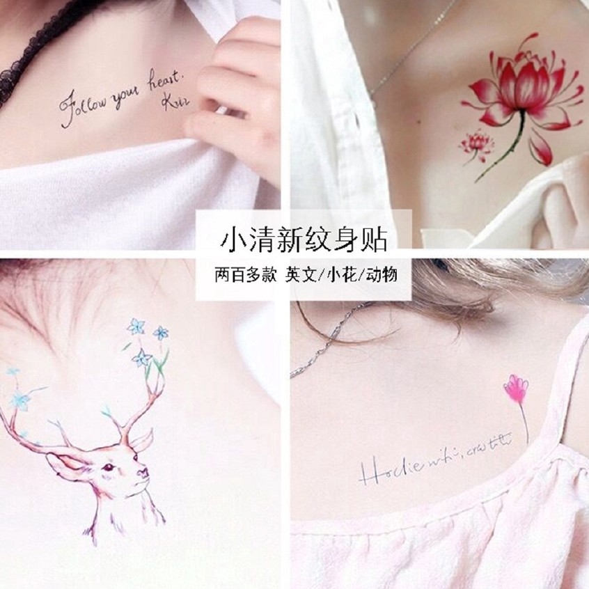 30 Sticker hình xăm dán chống thấm xinh xắn