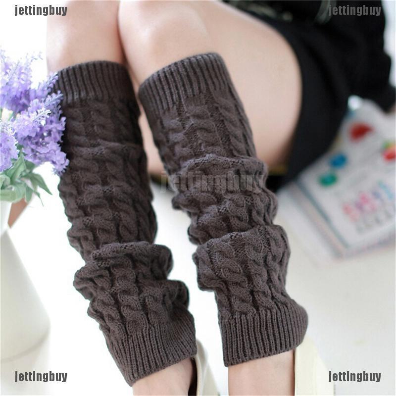 Tất ống chân đan len giữ ấm thời trang mùa đông