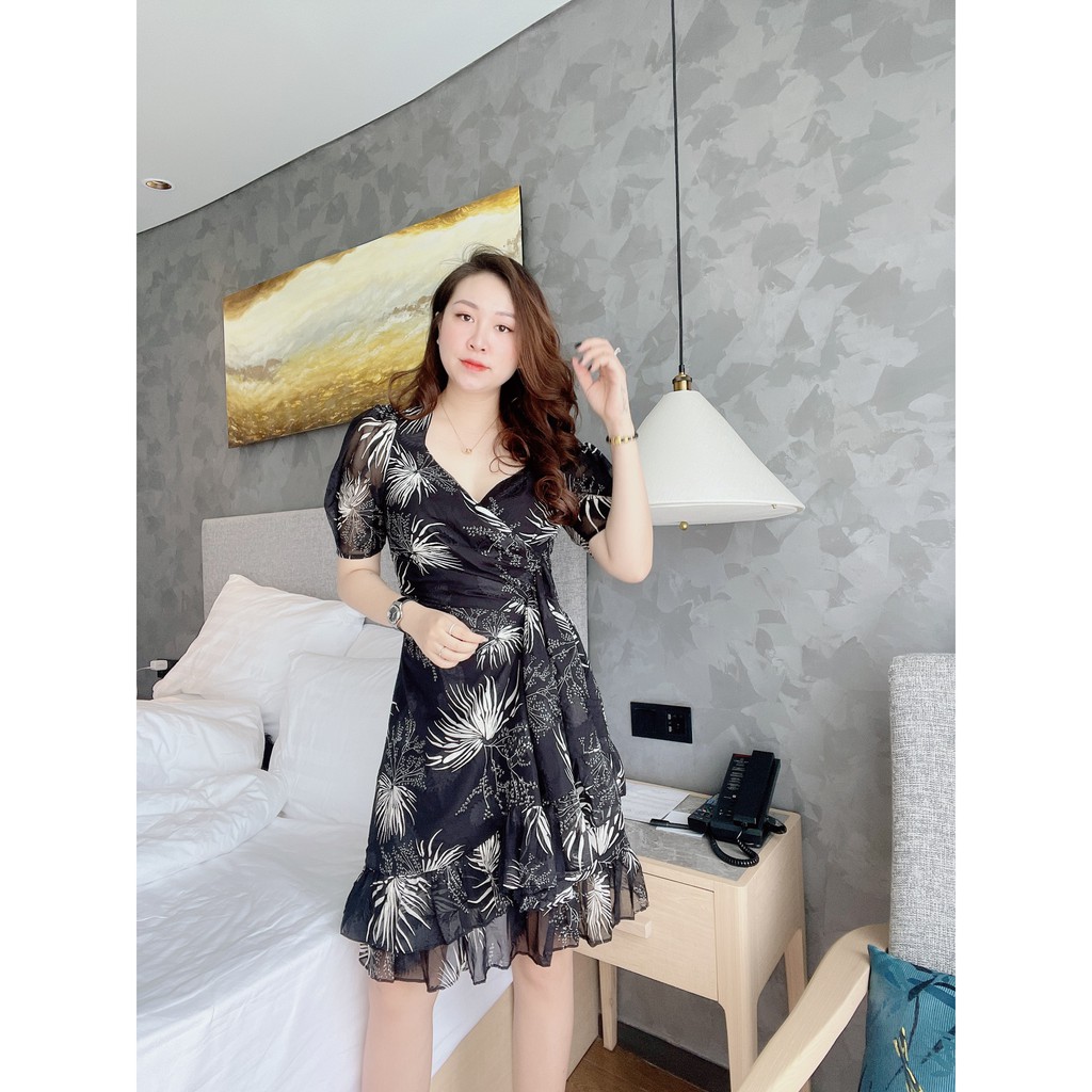 [Mã FAGREEN1505 giảm tới 30K đơn 99K] VÁY HOA ĐEN BIGSIZE (hàng có sẵn ) | BigBuy360 - bigbuy360.vn