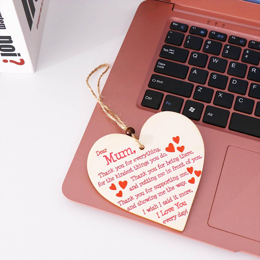 YIYU Thẻ Gỗ Khắc Chữ Chúc Mừng Ngày Của Mẹ Trang Trí Nội Thất