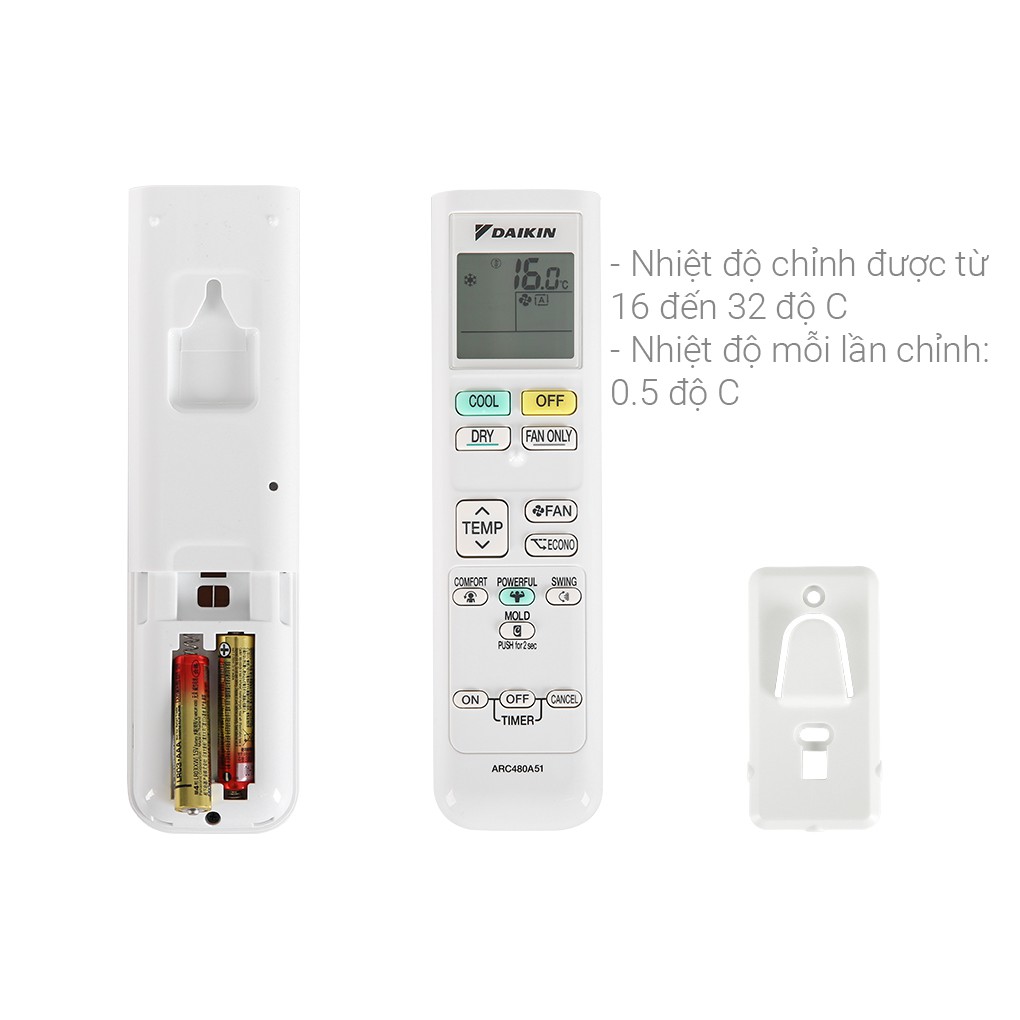 MIỄN PHÍ CÔNG LẮP ĐẶT - Máy lạnh Daikin Inverter 1.5 HP ATKA35UAVMV - Công suất lạnh 11.900 BTU, Máy lạnh Inverter