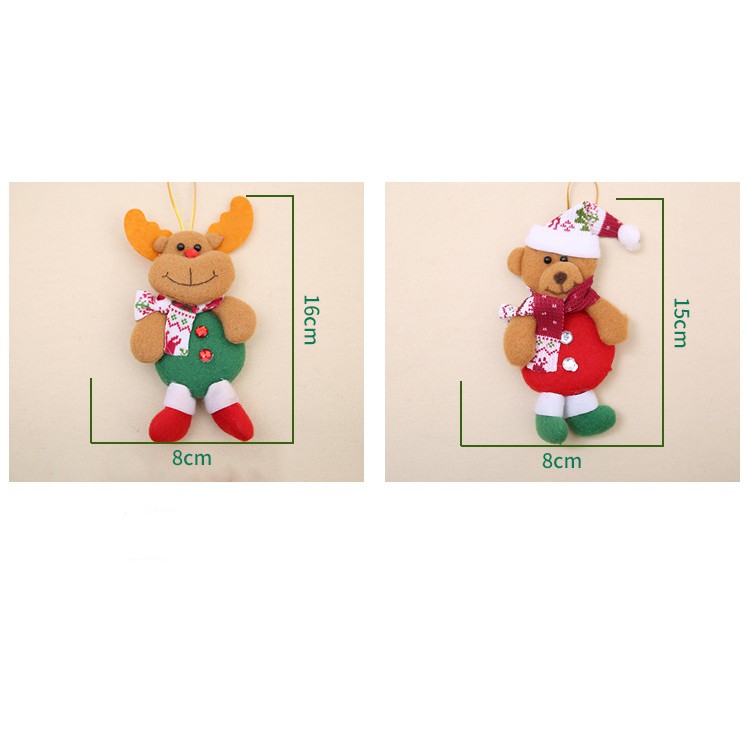 Set 2 Búp Bê Trang Trí Giáng Sinh