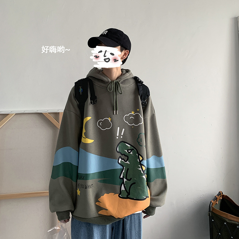 Áo Hoodie Dáng Rộng Cổ Thuyền Thiết Kế Trẻ Trung Dành Cho Nam | BigBuy360 - bigbuy360.vn
