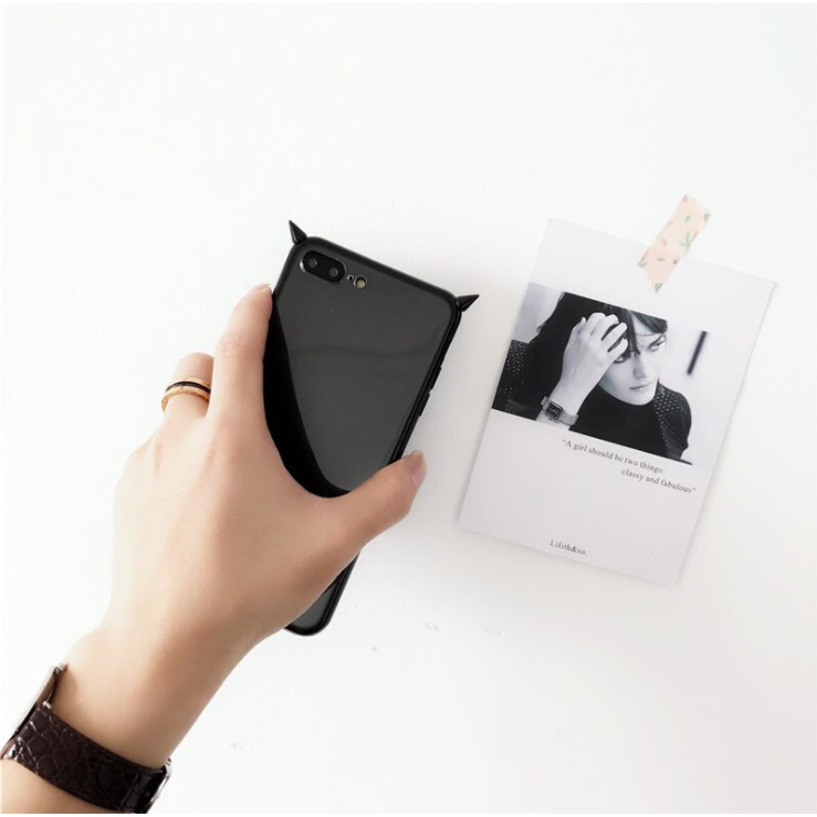 Ốp lưng trong suốt phối sừng cho iPhone 6 6s 7 8 plus X iPhone 5 5S SE casing iPhone 11 pro max XR | BigBuy360 - bigbuy360.vn