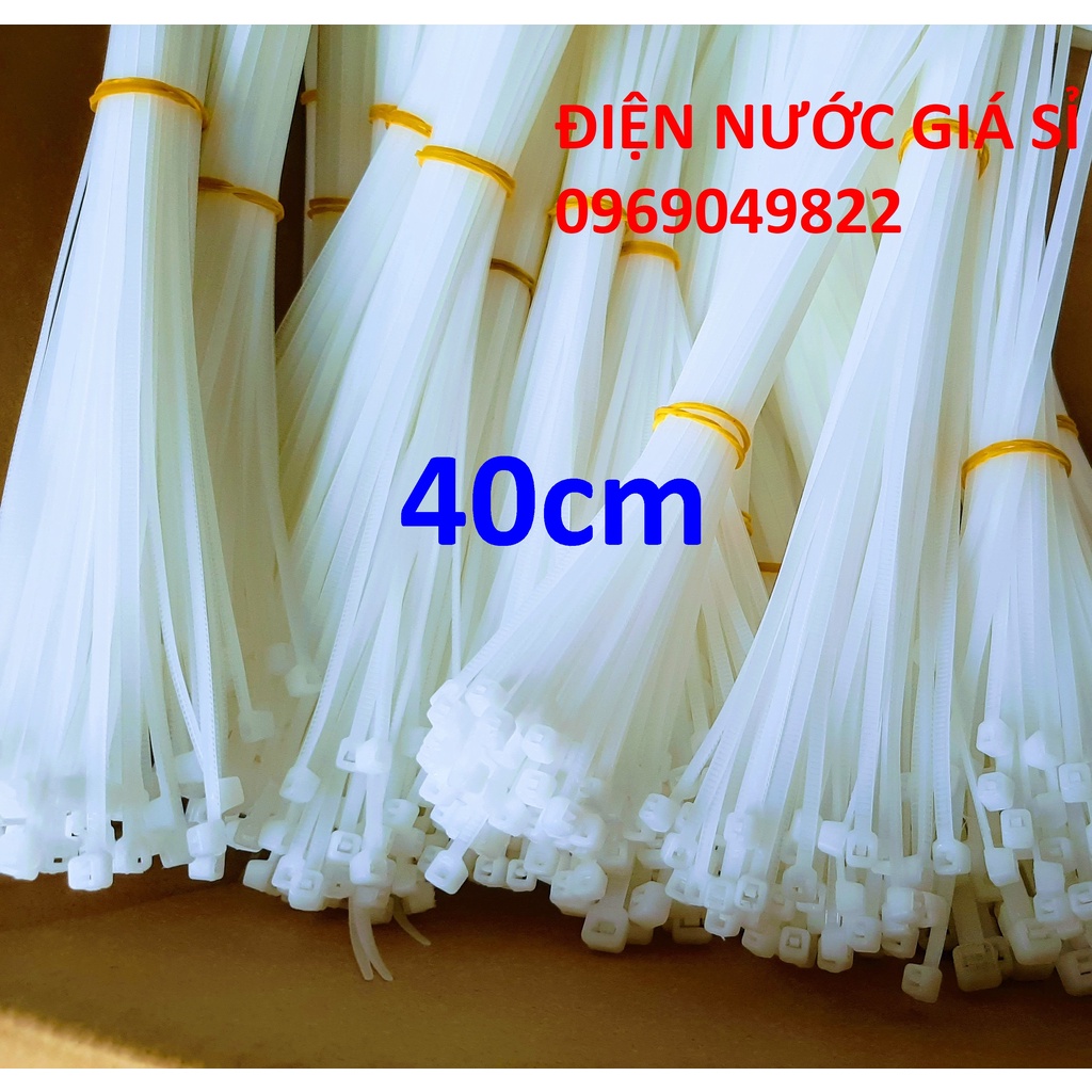 [1 Kg] Dây Rút Nhựa, Dây Thít Nhựa Dài 40cm Loại Nylon PA66 Cao Cấp