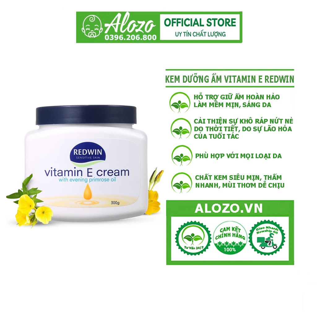 Kem dưỡng Redwin Vitamin E Cream Úc chính hãng hộp 300g