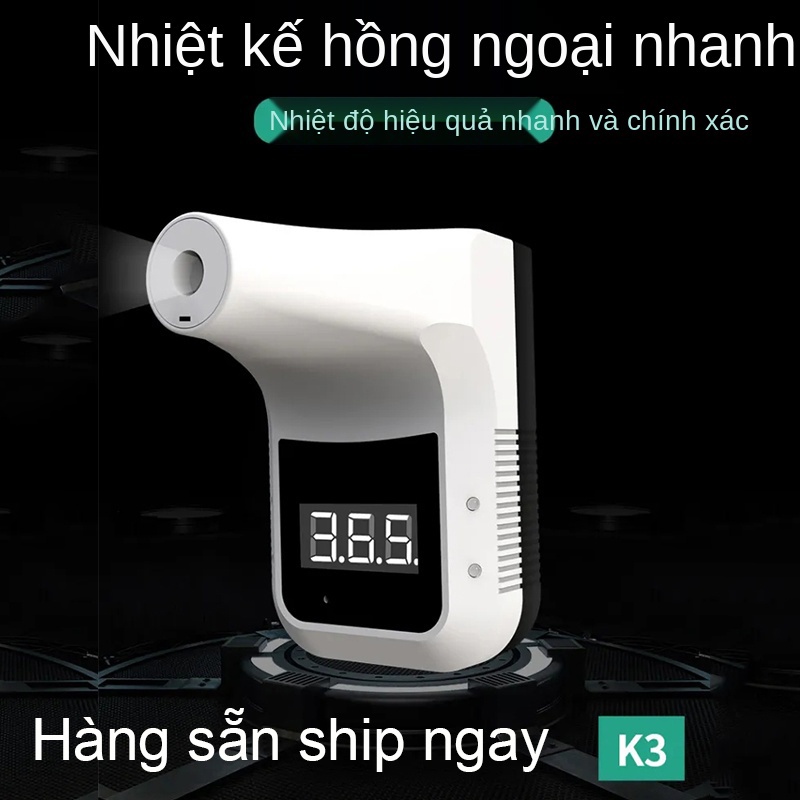 (hàng sẵn ship ngay) K3 máy rửa tay xịt khuẩn và đo thân nhiệt bằng hồng ngoại tự động  cẩm ứng không cần tiếp xúc