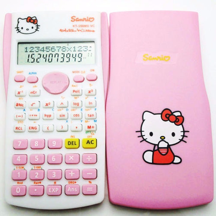 (Tặng pin) Máy tính bỏ túi Doremon-Hello Kitty FX570MS