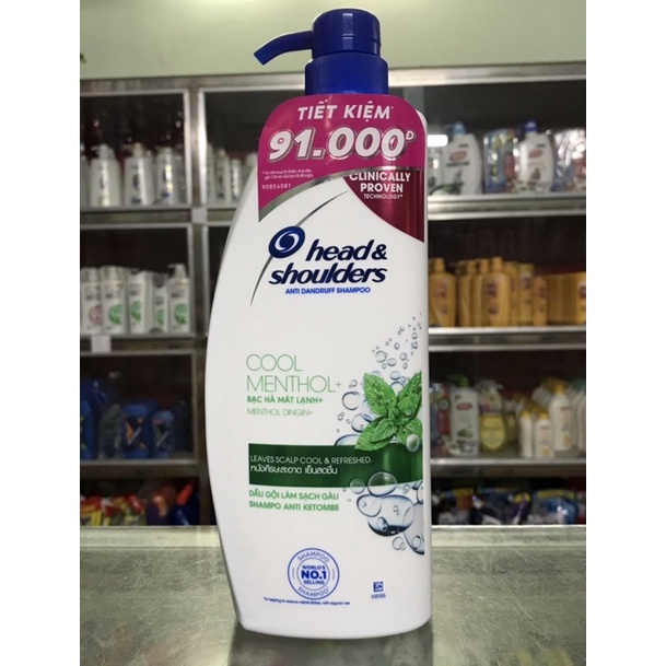 DẦU GỘI HEAD &amp; SHOULDERS BẠC HÀ 850ml