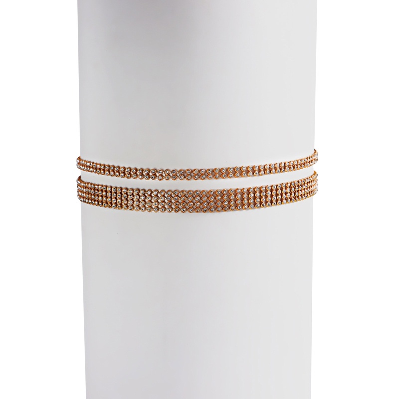 Dây Đeo Chân Đính Đá Kim Cương Nhân Tạo Toàn Diện Thanh Lịch Cho Nữ