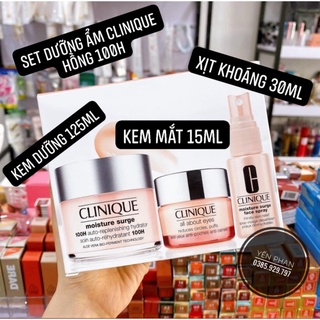 CILINIQUE HỒNG - SET DƯỠNG ẨM Clinique Moisture 100H - Dưỡng Ẩm Tới 100 Giờ - mrtrieu1102