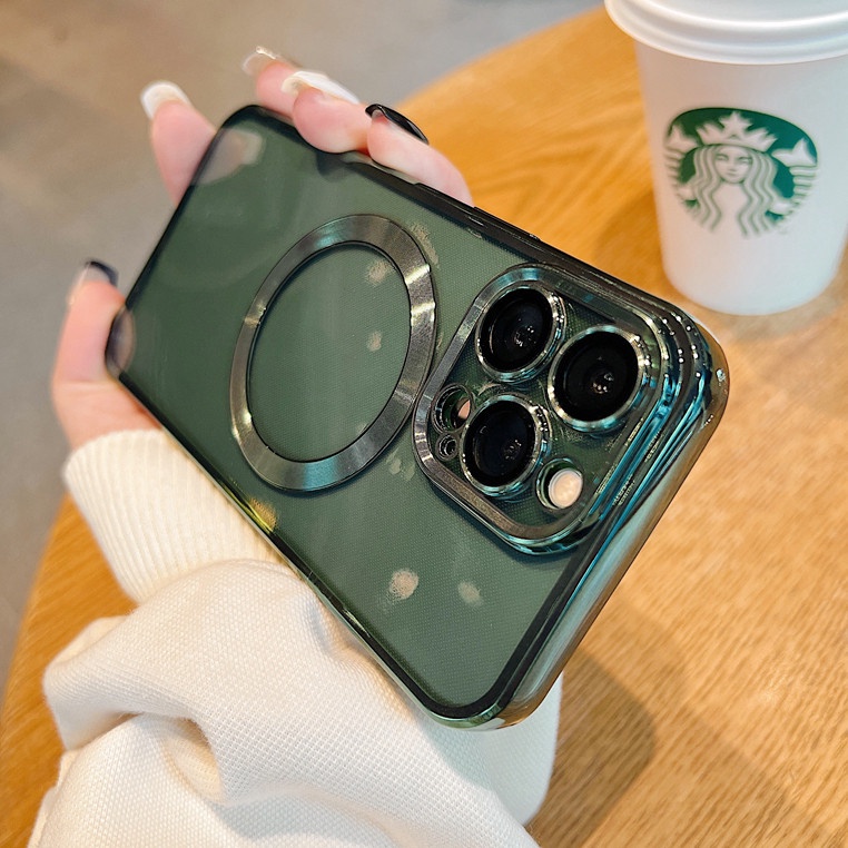 Ốp Điện Thoại Mềm Trong Suốt Mạ 6D Sang Trọng Cho iPhone 13 12 Mini 11 Pro Max