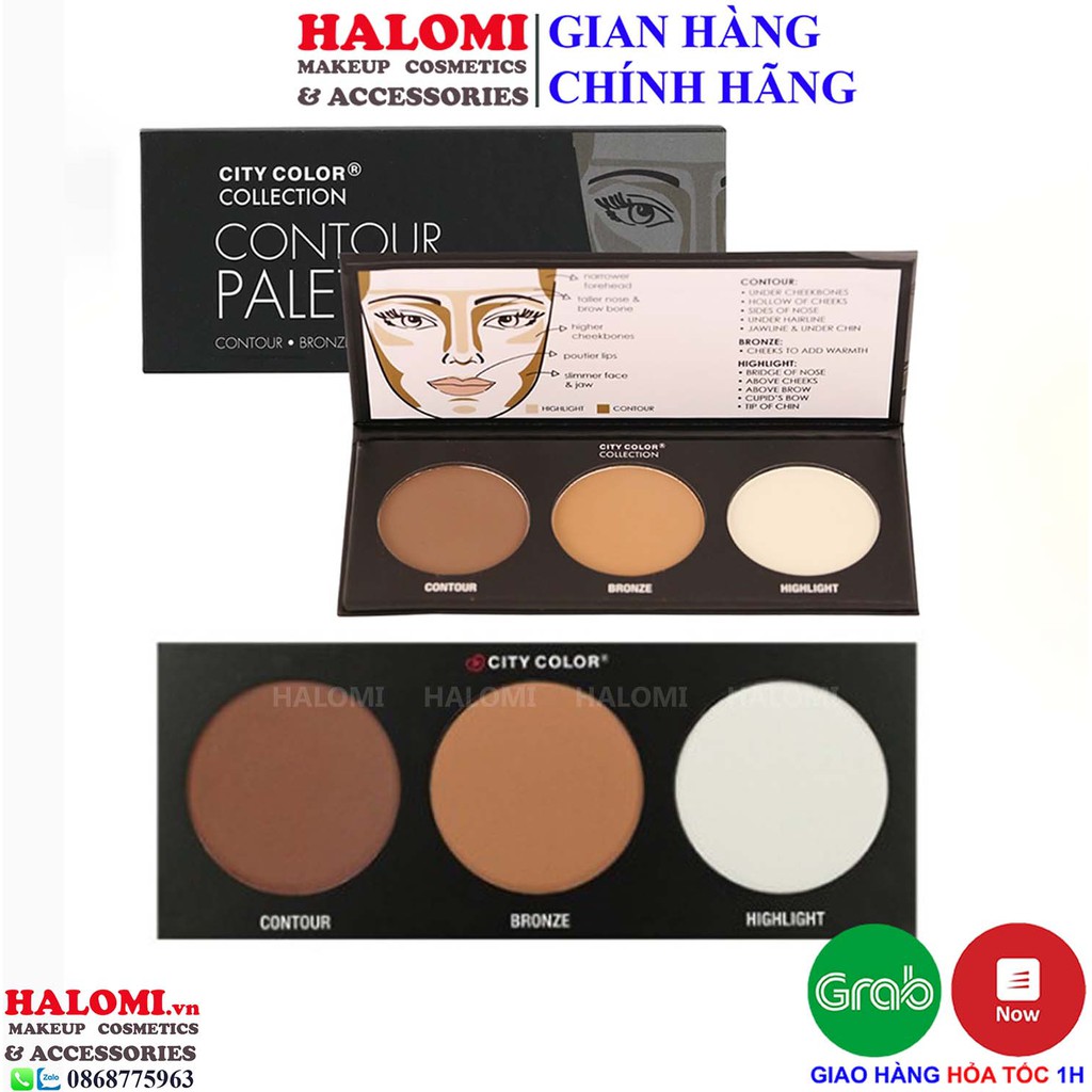 Phấn Tạo Khối City Color 3 ô Contour Effects 100g Chính Hãng US HALOMI | BigBuy360 - bigbuy360.vn