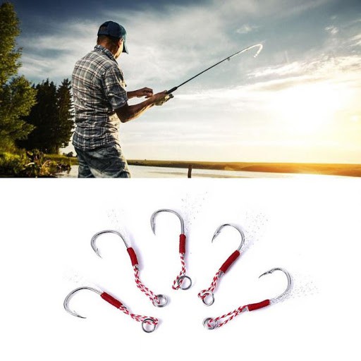 Jigging 5 Móc Câu Cá Đại Dương Sâu Sắt Jig Mồi Câu Cá Dây Ren 10/11/12/13/14 # YS-BUY