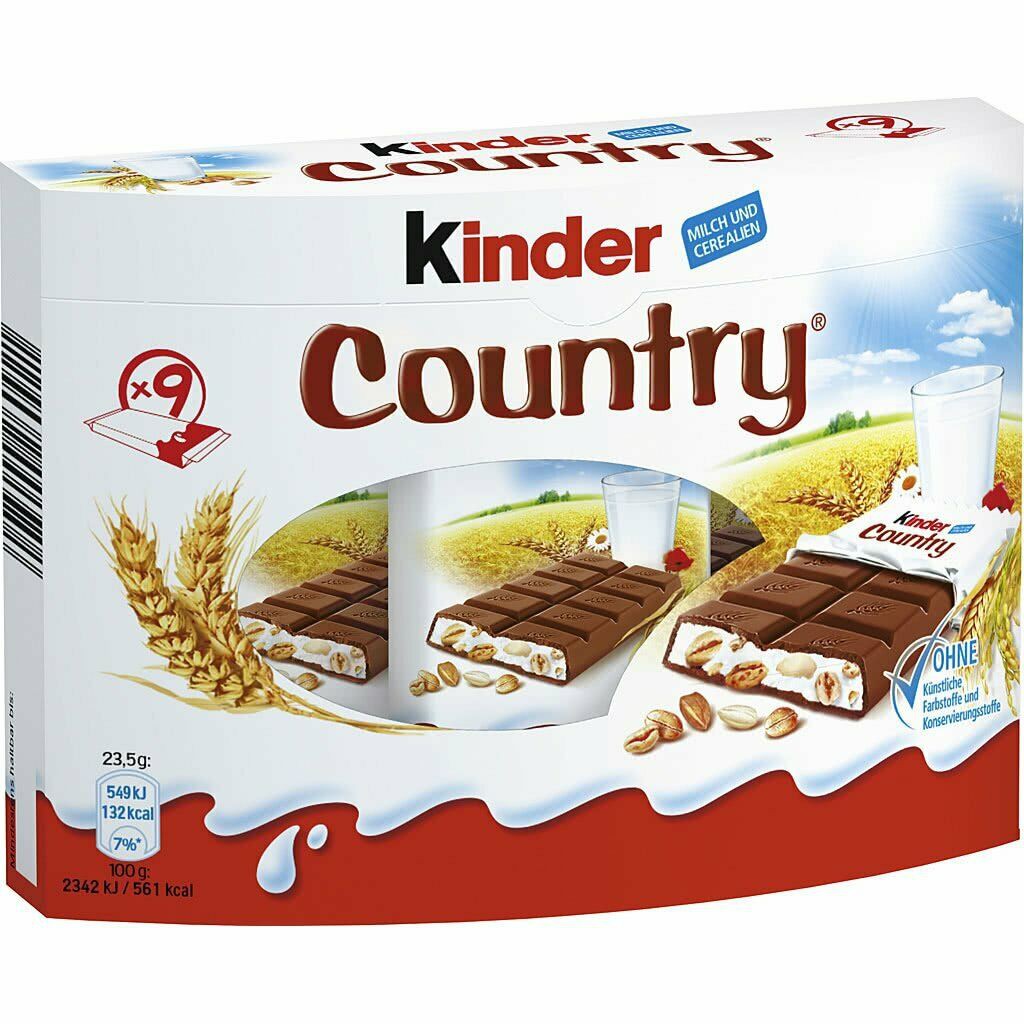 Chocolate Kinder Country hộp 211,5gr (9 thanh)