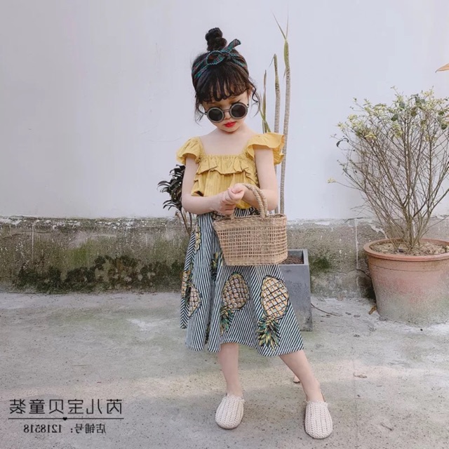 Set 2 chi tiết dứa vàng