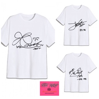 (Tặng ảnh BTS) Áo BTS chữ kí tay lỡ(có ảnh thật)