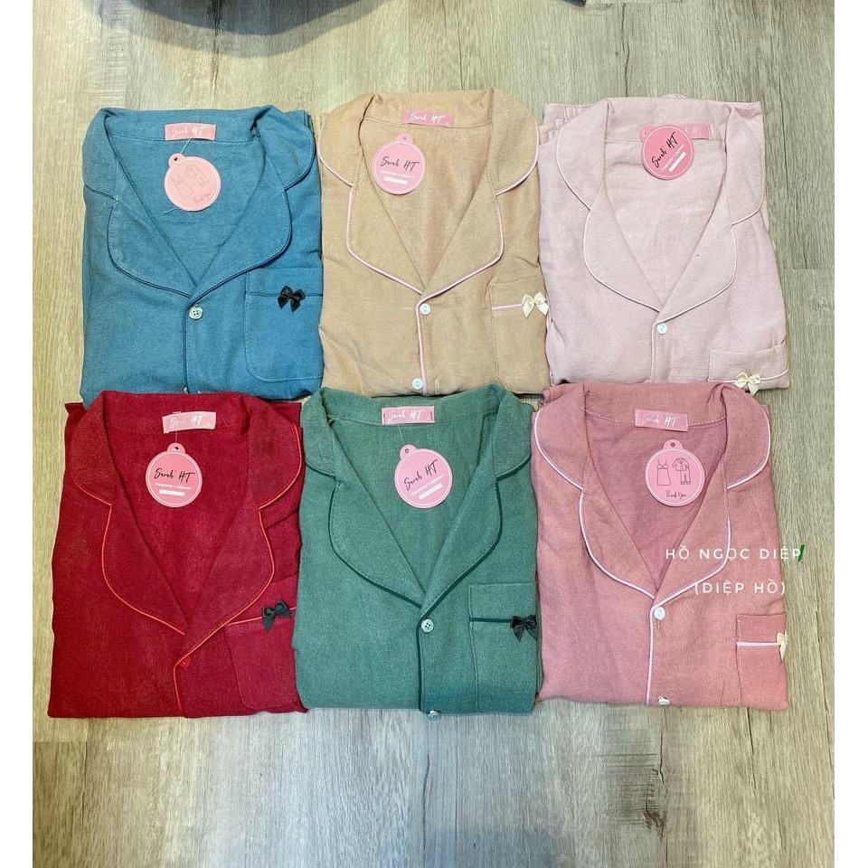Bộ pijama nhung tăm cao cấp cho nữ LS_SETN329
