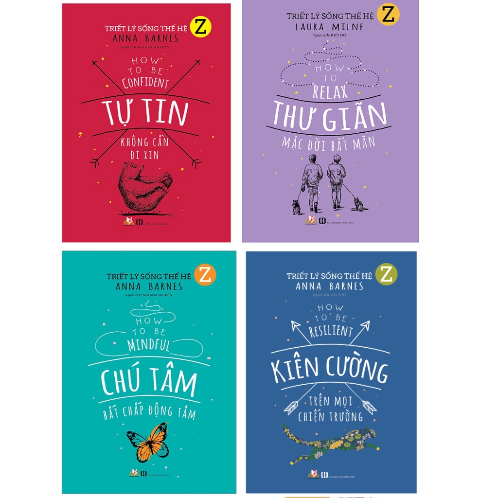 Sách - Sách Triết Lý Sống Thế Hệ Z -Thu Giãn - Tự Tin - Chú Tâm - Kiên Cường (Văn Lang)