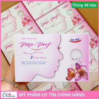 [Siêu Tiết Kiệm] Thùng 48 hộp bông tẩy trang Pop Puf 100 miếng