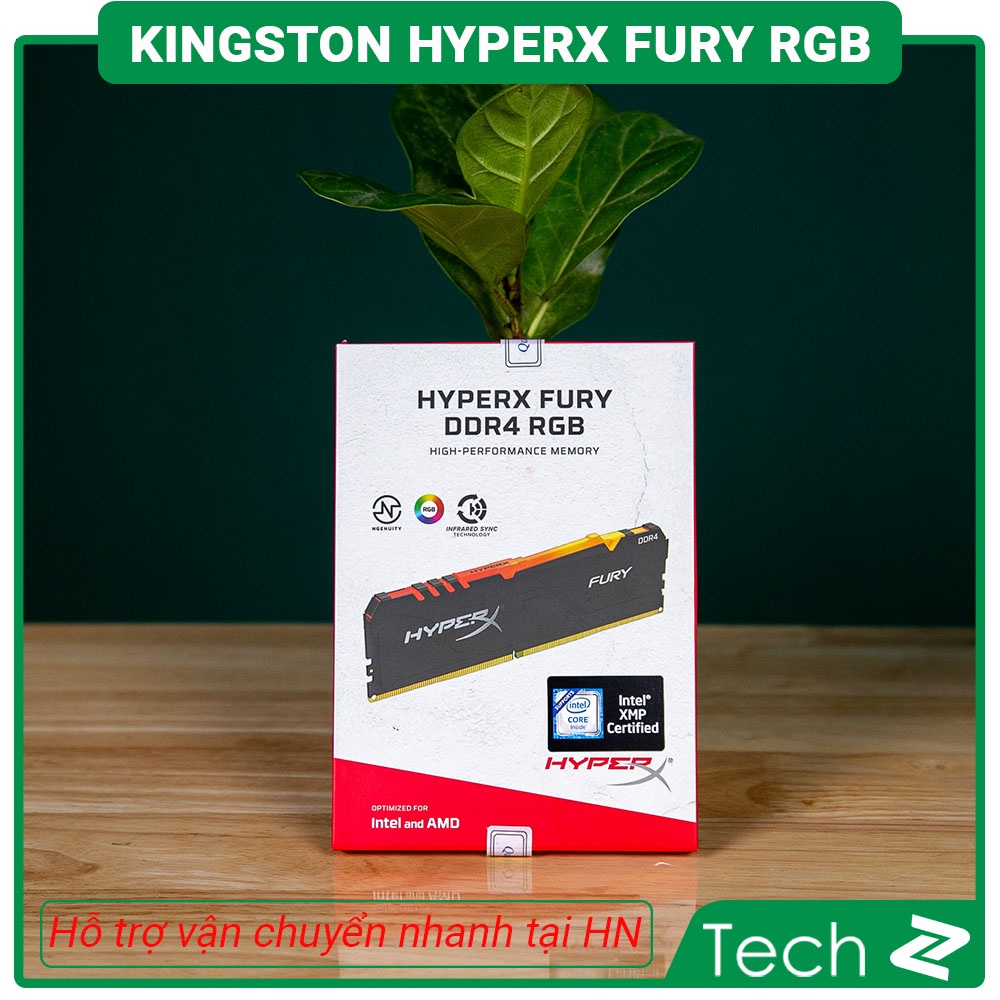 Ram Desktop Kingston HyperX Fury RGB 32GB (2x16GB) DDR4 3200Mhz
