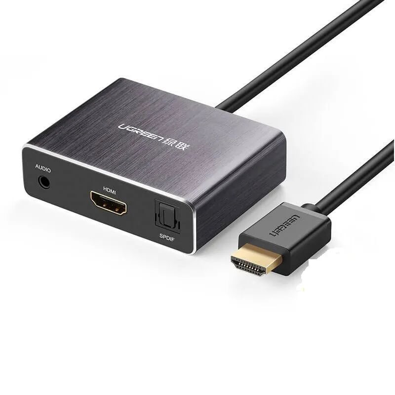 Bộ chuyển đổi HDMI sang HDMI có 2 ngõ ra âm thanh quang SPDIF và Audio 3.5mm UGREEN 40281