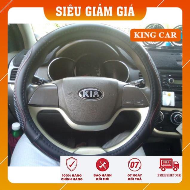 Bọc vô lăng da cao cấp trên xe- ảnh thật lắp lên xe,  - Shop KingCar