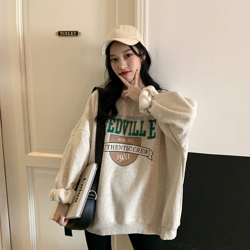  Áo sweater dáng rộng in hình phong cách Hàn Quốc cá tính cho nữ