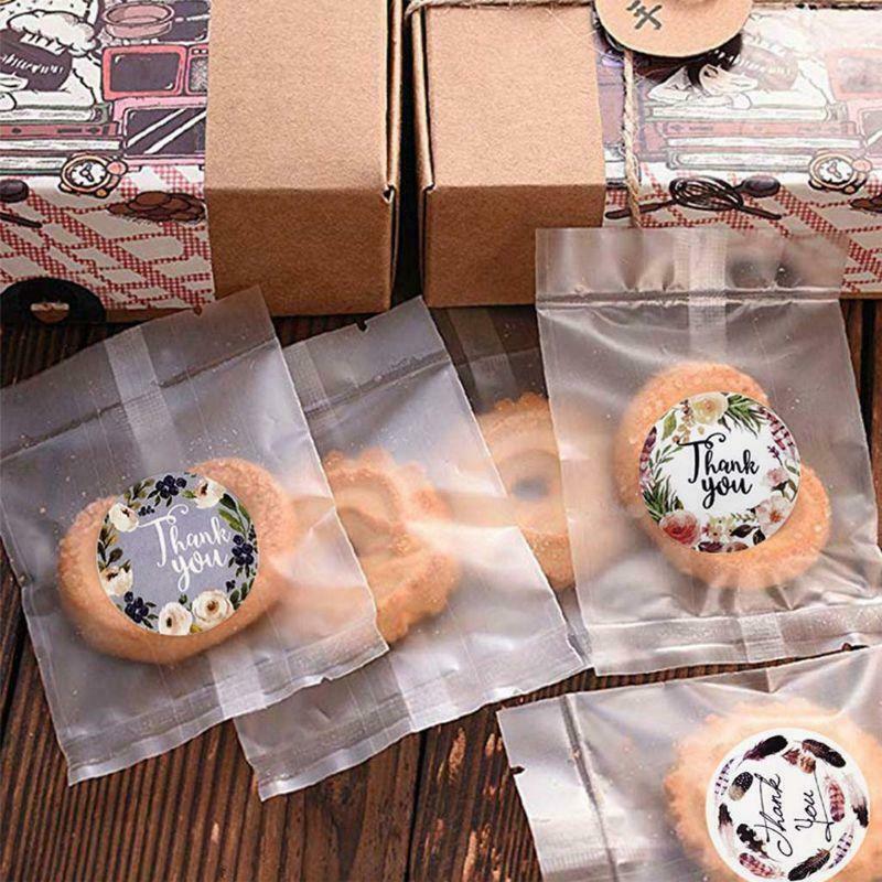 Set 500 Miếng Dán 8 Kiểu In Chữ Thank You Dùng Để Trang Trí Tiệc Cưới Tiện Dụng