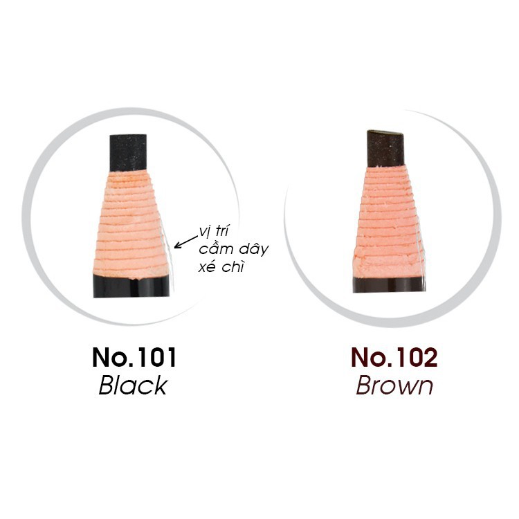 Chì Kẻ Mày Dạng Xé Tiện Dụng Cosmetic art *1818* Eyebrow Pencil Hàn Quốc 1.3g - Hàng Chính Hãng