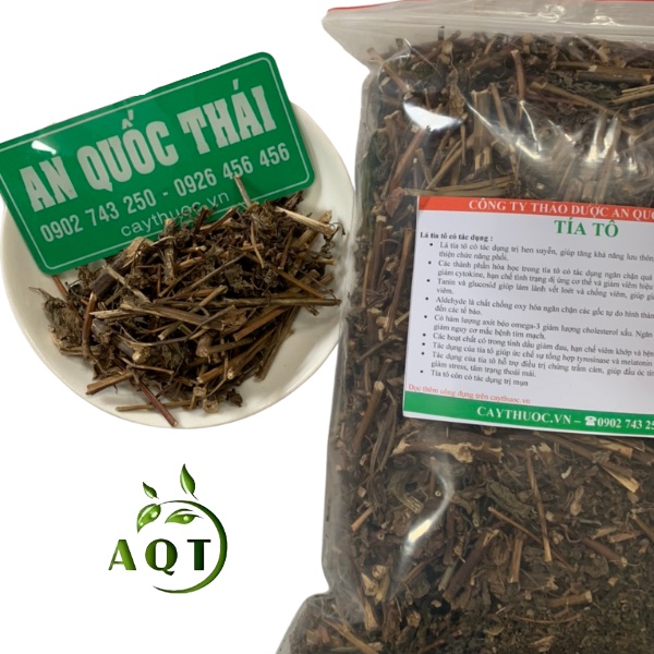 Cây Tía Tô Khô 1KG Trừ Đờm, Dịu Ho | Thảo Dược An Quốc Thái