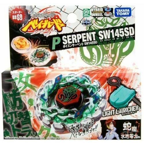 TAKARA TOMY NHẬT BẢN BEYBLADE METAL FUSION BB-69 Poison Serpent + Ripcord Launcher
