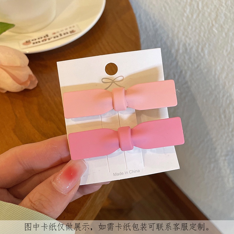 PVN46828 Set 2 Kẹp Tóc Mái Đính Hoa Trái Tim Màu Hồng Dễ Thương Dành Cho Nữ Giá Rẻ